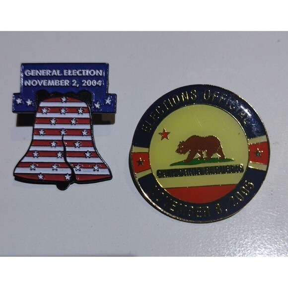 4 California Elections Lapel Pins - Picture 2 of 4